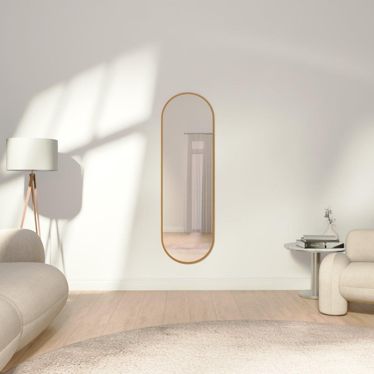 Ovale spiegel 160x50 cm slaapkamer