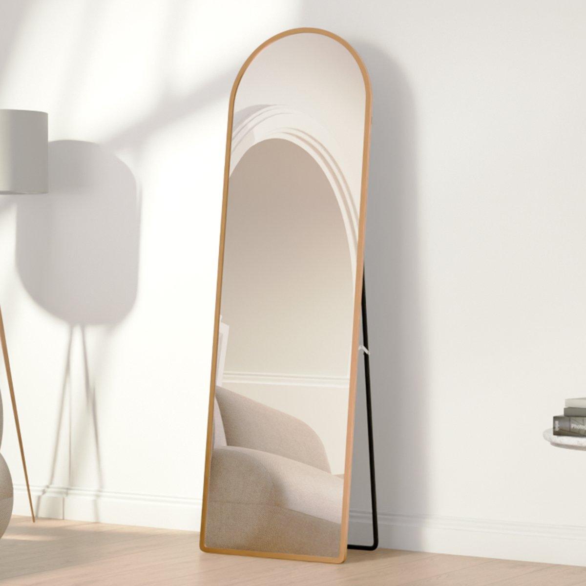 Passpiegel met frame 160x60 goud